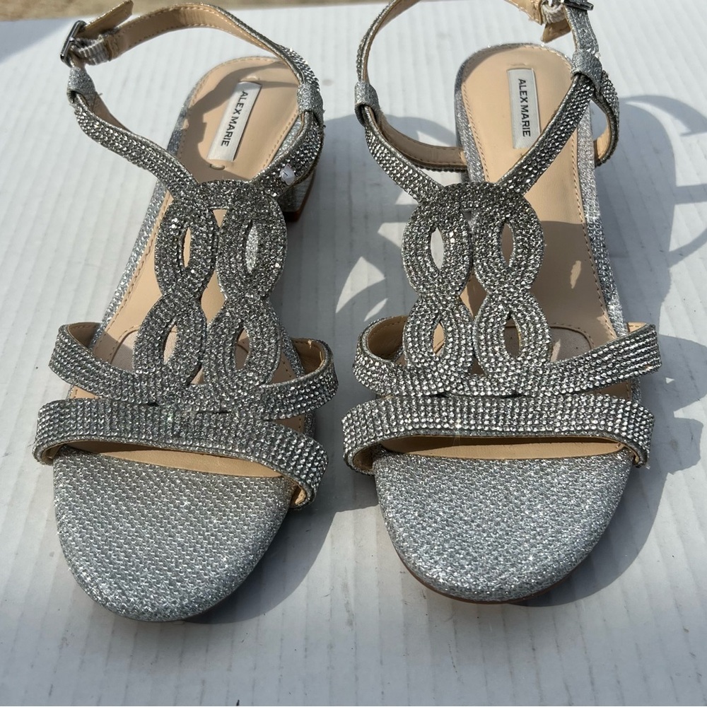 Alex Marie Glittering Silver‎ Sandals